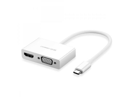 MM123-1-550x400-1.jpg UGREEN MM123 Type C to HDMI+VGA Converter-White