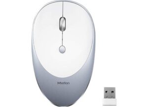 MeeTion MT-R600 2.4g Slim Rechargeable Silent Wireless Mouse -Silver