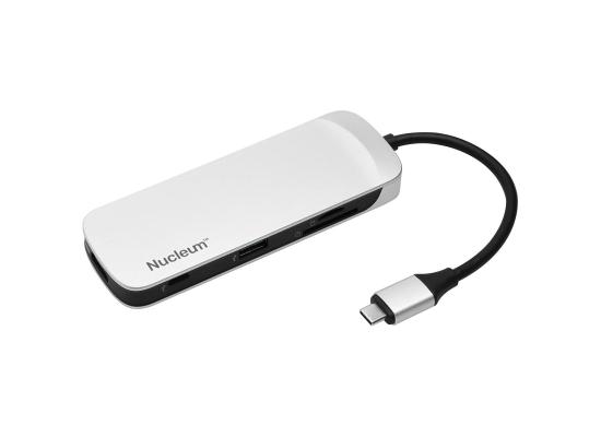 NECC-1200x1200-1200x1200-550x400-1.jpg Kingston Nucleum USB-C Hub HDMI Output, USB-A, SD and MicroSD Card Reader , White / Windows & Apple MacBook IOS