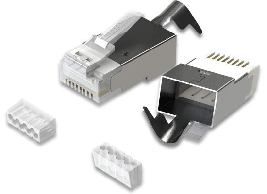 NPG-6A2MET502-50-550x400-1.jpg D-Link NPG-6A2MET502-50 RJ45 Connectors Cat6A Ethernet Shielded Modular Plugs Pack of 50