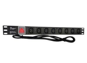 Universal 8-Port EU 16A PDU Loop Power Distribution Unit For Cabinets