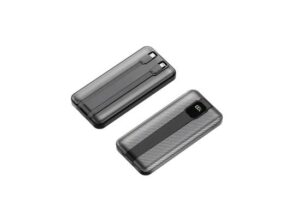 Huntkey PL02-10K 10000mAh Digital Display Power Bank with Built-in Dual Cables 22.5W -Black