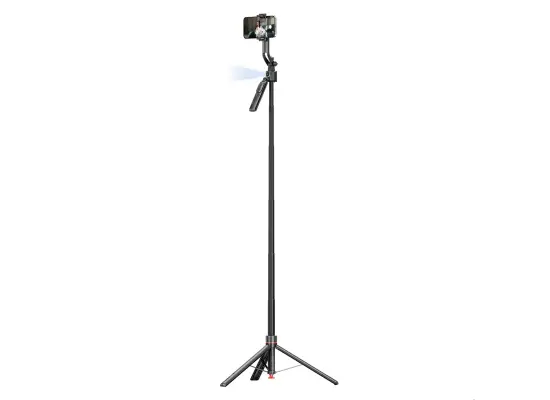 Pro mate TriPop-Ai 360° Ai Face Tracking Telescopic Selfie Stick with Auto Pop open Tripod Base