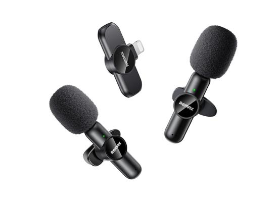 RM-K10-IPH-550x400-1.jpeg Remax K10 Ryusic Series One-to-Two Live Stream Wireless Microphone -Iphone