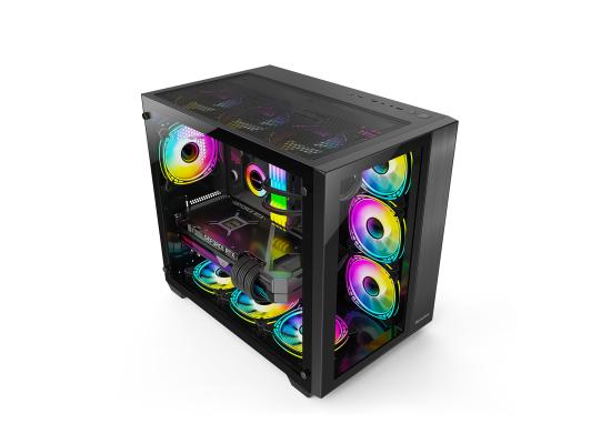 S980-1-550x400-1.jpg Huntkey S980 Tornado Full View Empty Gaming Case -Black