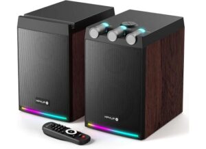 SL-70-550x400-1.jpg HPYLIFAll.H in One SL-70 Wireless RGB Bookshelf Speakers with Remote 50W