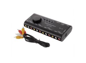 SLEC-AV-1095-550x400-1.jpeg 4 In 1 Out Audio Video Signal Switcher Splitter Selector AV RCA Switch Box