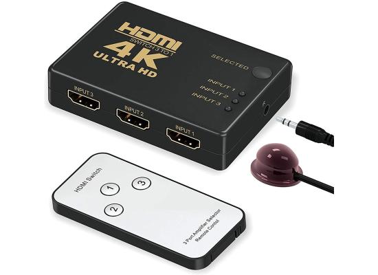 SLEC-HD-3P-4K-550x400-1.jpg 4K HDMI Switcher with IR Remote Control-3 Port