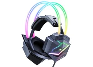 Onikuma X20 7.1 Surround Sound RGB Gaming Headset Noise Canceling Headphone with HD Mic USB