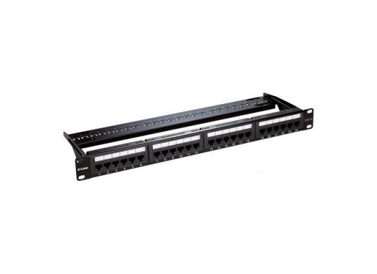 npp-c62blk241-2-550x400-1.jpg D-Link NPP-C62BLK241 24 Port Cat6 UTP Fully Loaded Patch Panel