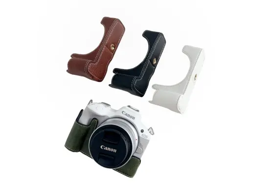 s-l1600-550x400-2.webp Canon R50 R100 Camera Leather Half Body Base Case for Canon EOS R50 EOS R100
